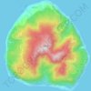 御蔵島の地形図、標高、地勢