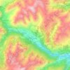 La Salleの地形図、標高、地勢