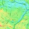 二十騎町の地形図、標高、地勢