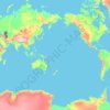 ニュージーランドの地形図、標高、地勢