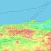 ティパザ県の地形図、標高、地勢
