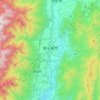 駒ヶ根市の地形図、標高、地勢