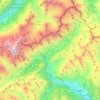 Courmayeurの地形図、標高、地勢