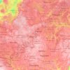 中央連邦管区の地形図、標高、地勢