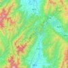 塩尻市の地形図、標高、地勢