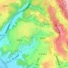 伊敷台六丁目の地形図、標高、地勢