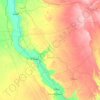 アシュート県の地形図、標高、地勢