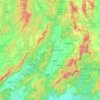 プレー県の地形図、標高、地勢