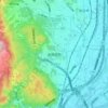 長岡京市の地形図、標高、地勢