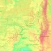 沿ヴォルガ連邦管区の地形図、標高、地勢