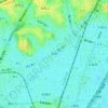 中央の地形図、標高、地勢