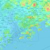 深セン市の地形図、標高、地勢