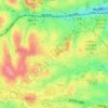 南生田の地形図、標高、地勢