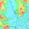 城西の地形図、標高、地勢