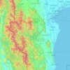 ペッチャブリー県の地形図、標高、地勢