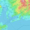 愛知県の地形図、標高、地勢