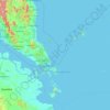 リアウ諸島の地形図、標高、地勢