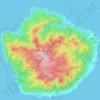 屋久島の地形図、標高、地勢