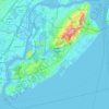 Richmond Countyの地形図、標高、地勢