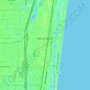 Delray Beachの地形図、標高、地勢