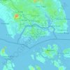 シンガポールの地形図、標高、地勢