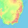 ニューサウスウェールズの地形図、標高、地勢