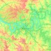 ナッシュビルの地形図、標高、地勢