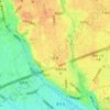 成城の地形図、標高、地勢
