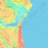 大洗町の地形図、標高、地勢