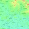 ヤソートーン県の地形図、標高、地勢