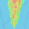 能登呂半島の地形図、標高、地勢