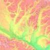 ポルタヴァ州の地形図、標高、地勢