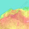 Burt Townshipの地形図、標高、地勢