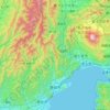 静岡市の地形図、標高、地勢