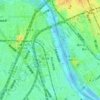 下沼部の地形図、標高、地勢