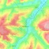 サランスクの地形図、標高、地勢