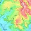 玉里団地の地形図、標高、地勢