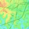 北馬込二丁目の地形図、標高、地勢