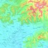 平谷区の地形図、標高、地勢