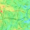 大京町の地形図、標高、地勢