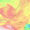 モンゴル国の地形図、標高、地勢