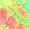 Mansfieldの地形図、標高、地勢