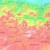 ゲルマ県の地形図、標高、地勢