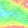 グルジャ市の地形図、標高、地勢