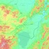 鶏西市の地形図、標高、地勢