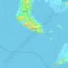 南知多町の地形図、標高、地勢