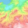 マスカラ県の地形図、標高、地勢