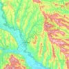 raionul Ungheniの地形図、標高、地勢