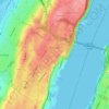 Fort Leeの地形図、標高、地勢