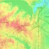 Grapevineの地形図、標高、地勢